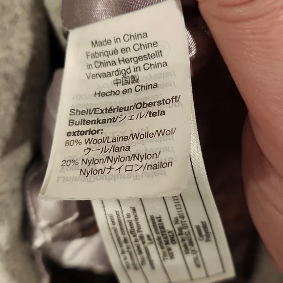 ⭕️ PRICE FIRM J. Crew Italian Stadium Cloth Wool Blend Gray Coat Size 00 - Picture 5 of 6